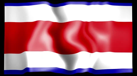 Flag of Costarica Stock Footage 46610617