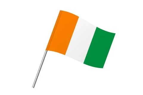 Flag of Cote d Ivoire Stock Illustration