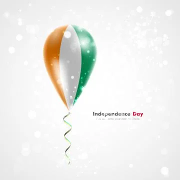Flag of Cote Divoire on balloon Stock Illustration