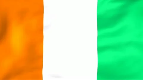 Flag Of Cote d'ivoire Video stock 11355661
