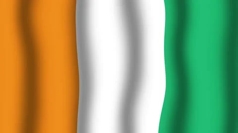 Flag of Côte d'Ivoire Stock Footage 175721527