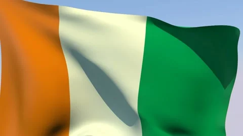 Flag of Cote d'Ivoire HD Stock Footage 14986405