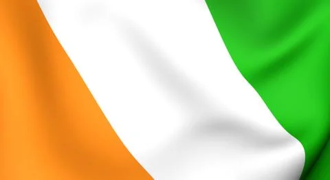 Flag of cote d'ivoire Stock Illustration