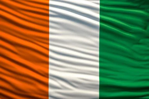 Flag of cote d'ivoire Stock Illustration