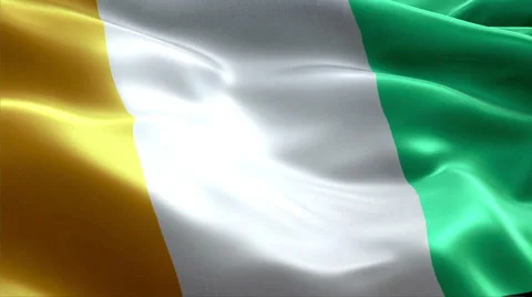 Flag Côte d'Ivoire Ivory Coast Video stock 47731906