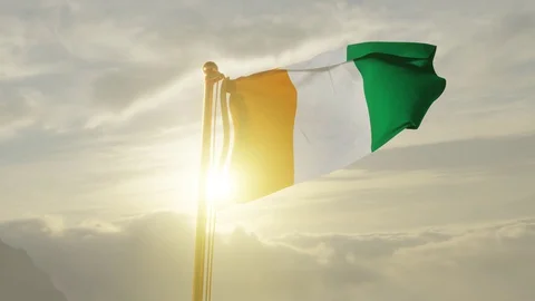 Flag of Côte d'Ivoire Waving, Realistic Animation, 4K UHD 60 FPS Slow-Motion Stock Footage 128370668