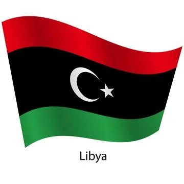 Flag of the country Libya on a white background Stock Illustration