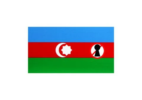 Flag with covid 19 warning Stock Illustration