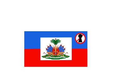 Flag with covid 19 warning Stock Illustration
