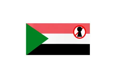 Flag with covid 19 warning Stock Illustration