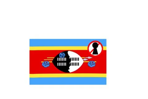 Flag with covid 19 warning Stock Illustration