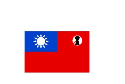 Flag with covid 19 warning Stock Illustration