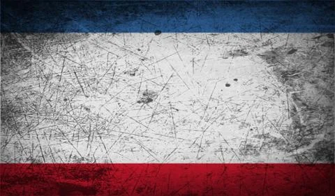 Flag of Crimea with old texture. Vector Stock Illustration