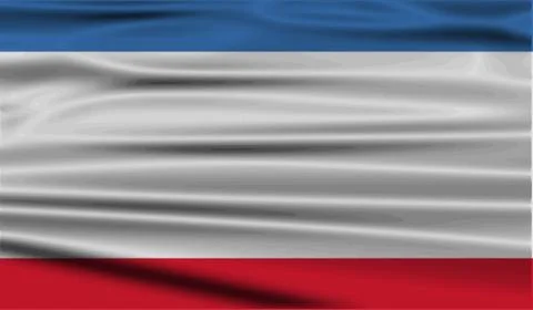 Flag of Crimea with old texture. Vector Stock Illustration