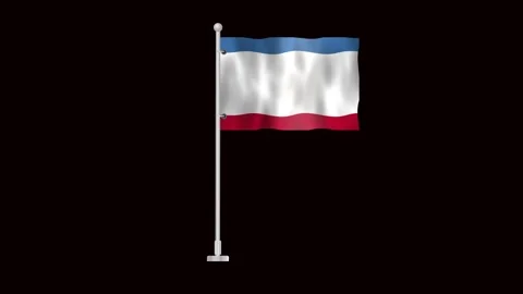 Flag of Crimea waving Stock Footage 318780845