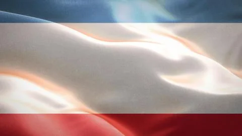 Flag of Crimea waving in the wind. 3D Waving flag design. Stock Illustration