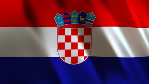 Flag of Croatia, 3D Render Stock Footage 275570993