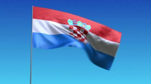 Flag of Croatia Stock Footage 10808996