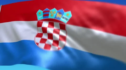 Flag of Croatia Stock Footage 10809001