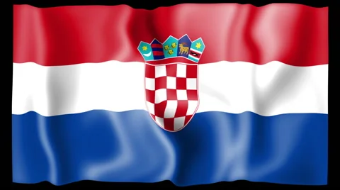 Flag of Croatia Stock Footage 46615463