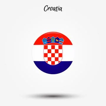 Flag of Croatia icon Illustrazione stock