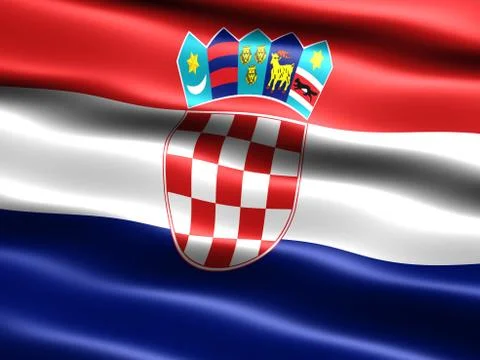 Flag of croatia Stock Illustration