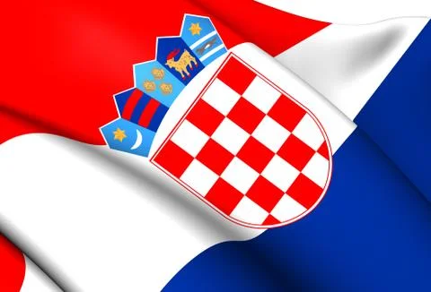 Flag of croatia Stock Illustration