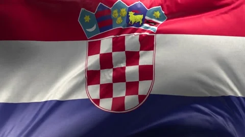 Flag of Croatia Loop 3D Stock Footage 141584115