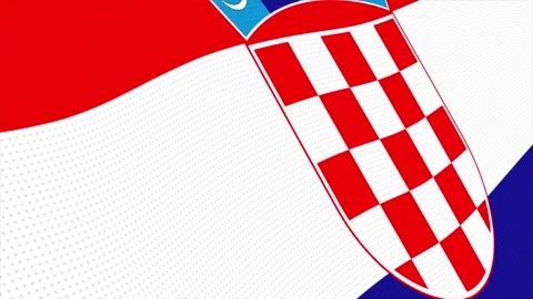 Flag of Croatia waving slowly Stock Footage 344569280