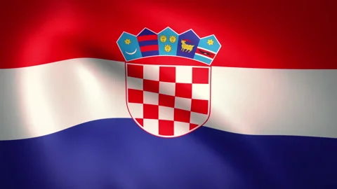 Flag of Croatia Waving in the Wind (LOOP) Stock Footage 161838281
