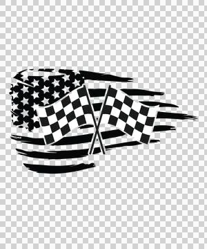 Flag Crossed Flags Over A Horizontal Distressed stars Ilustração Stock