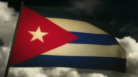 Flag Cuba 02 Stock Footage 11179769