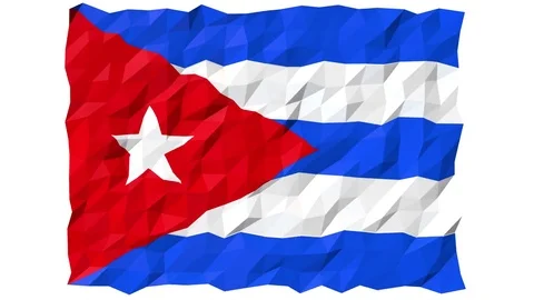 Flag of Cuba 3D Wallpaper Animation Stock Footage 80952877