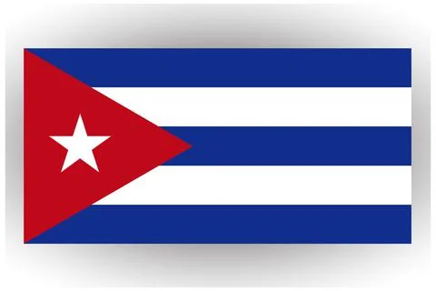 Flag of Cuba, the correct color and size of the national Cuban flag, patrioti Stock Illustration