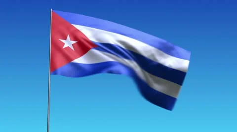 Flag of Cuba Stock Footage 10809006