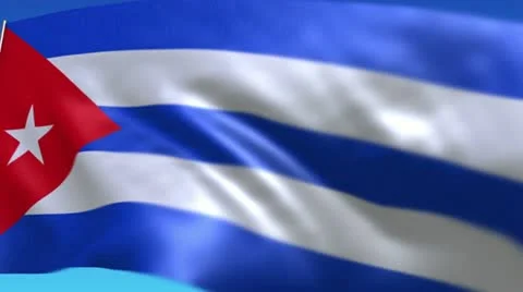 Flag of Cuba Stock Footage 10809007