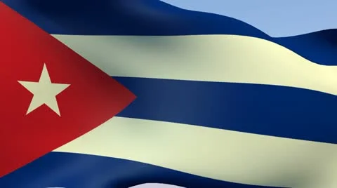 Flag of Cuba HD Stock Footage 14147738