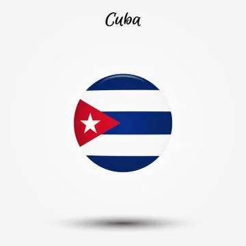 Flag of Cuba icon Stock Illustration
