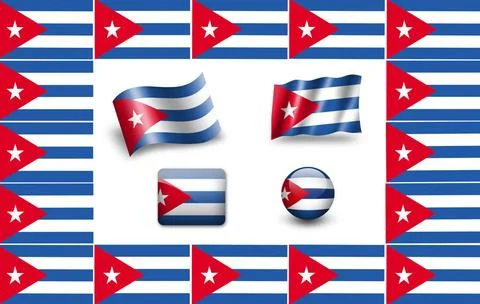 Flag of Cuba. icon set. flags frame. Flag of Cuba. icon set. flags frame. ... Stock-Fotos