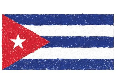 Flag of cuba Stock Illustration