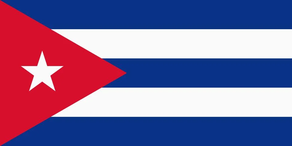 Flag of Cuba Stock Illustration