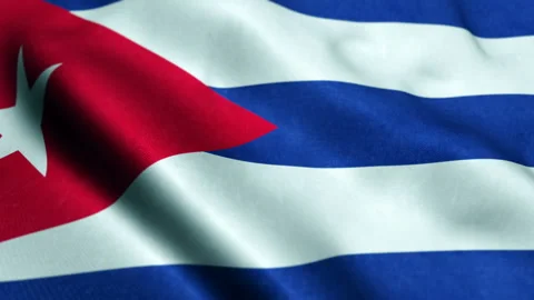 Flag of Cuba - Seamless Looping Video stock 219002272