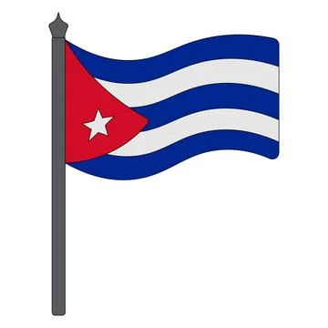 Flag of Cuba. Vector illustration. イラスト素材