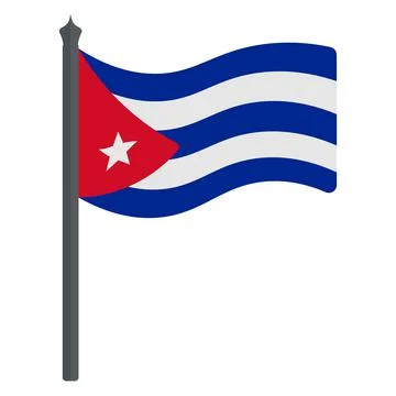Flag of Cuba. Vector illustration. Illustrazione stock