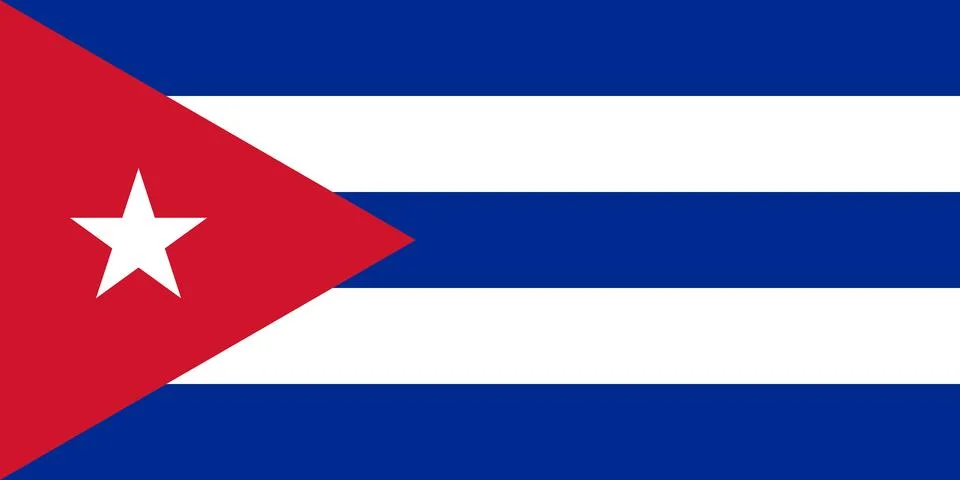 Flag of Cuba - Vector illustration. Stock Illustration