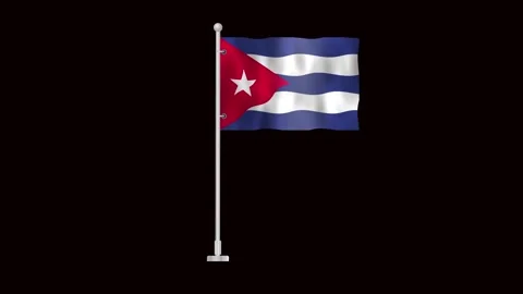 Flag of Cuba waving Stock-Footage 318780847