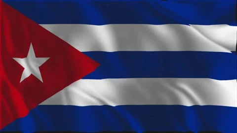 Flag of Cuba waving slowly Stock-Footage 339622018
