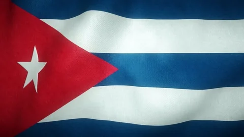 Flag of Cuba waving in the wind Stock-Footage 125827808