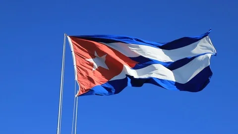 Flag of the Cuban Republic Video stock 124582315