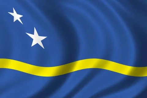 Flag of Curacao Ilustração Stock